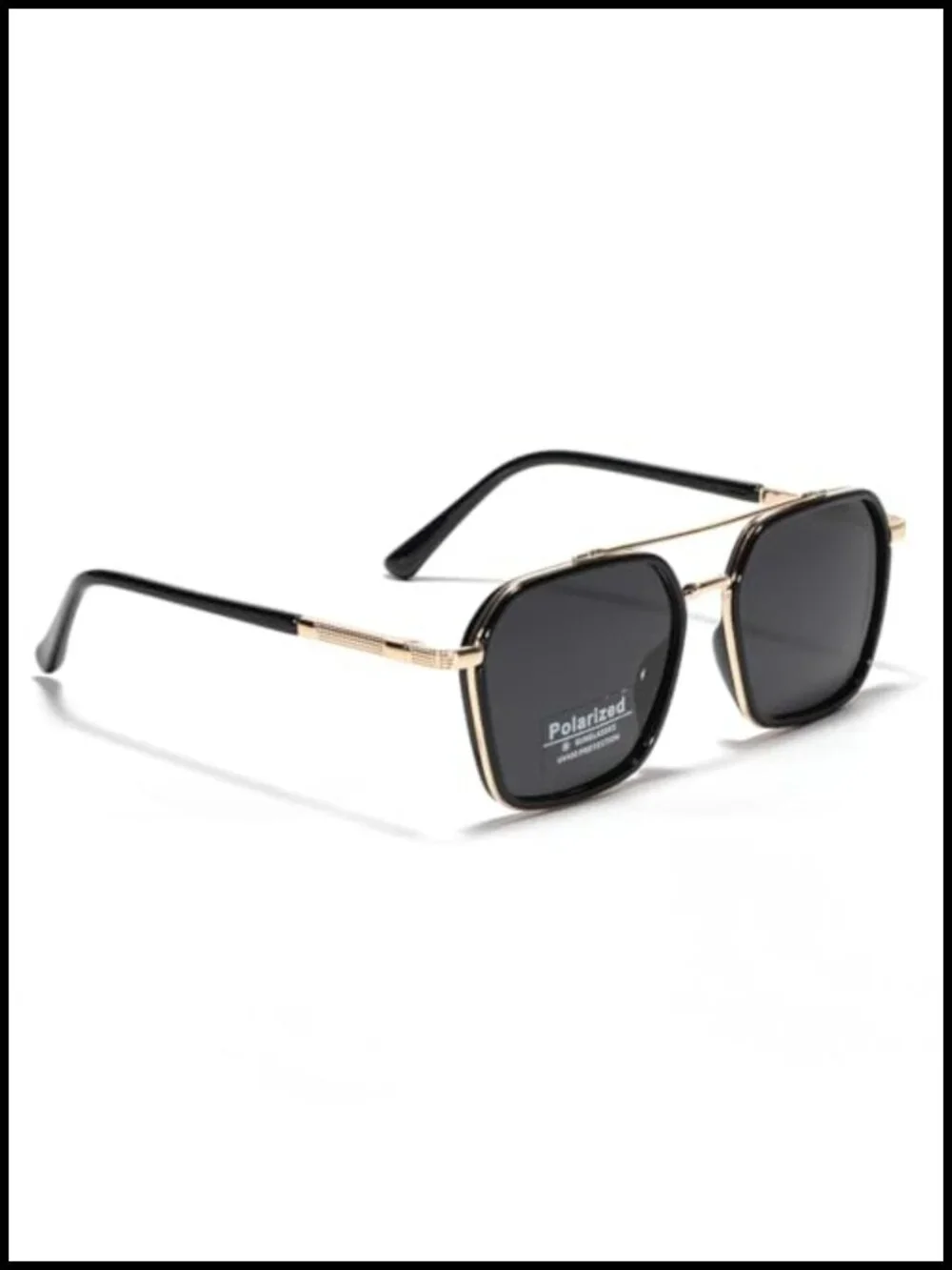 TR90 Square Double Bridge Polarized Sunglasses for Men Women